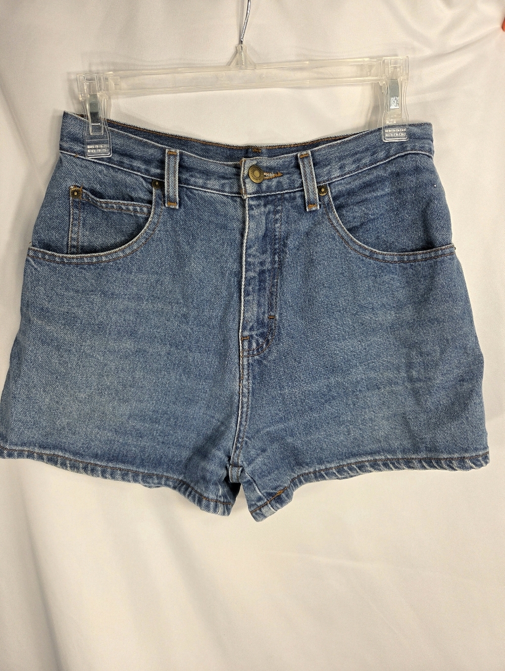 Newport News Vintage Blue Cotton High Waist Denim Jean Shorts Five Pocket Size 8